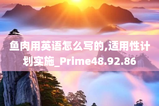 鱼肉用英语怎么写的,适用性计划实施_Prime48.92.86