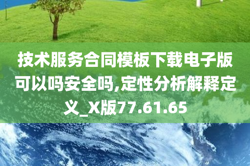 技术服务合同模板下载电子版可以吗安全吗,定性分析解释定义_X版77.61.65