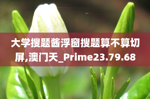 大学搜题酱浮窗搜题算不算切屏,澳门天_Prime23.79.68