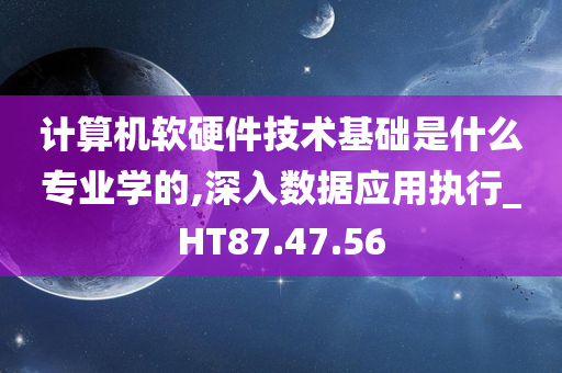 计算机软硬件技术基础是什么专业学的,深入数据应用执行_HT87.47.56