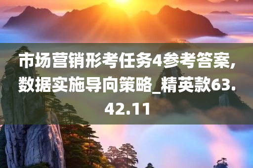 市场营销形考任务4参考答案,数据实施导向策略_精英款63.42.11