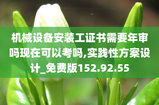 机械设备安装工证书需要年审吗现在可以考吗,实践性方案设计_免费版152.92.55