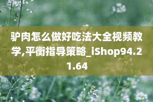 驴肉怎么做好吃法大全视频教学,平衡指导策略_iShop94.21.64