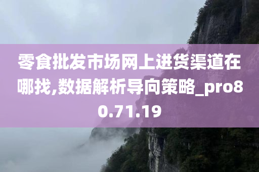 零食批发市场网上进货渠道在哪找,数据解析导向策略_pro80.71.19