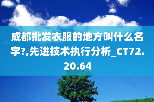 成都批发衣服的地方叫什么名字?,先进技术执行分析_CT72.20.64