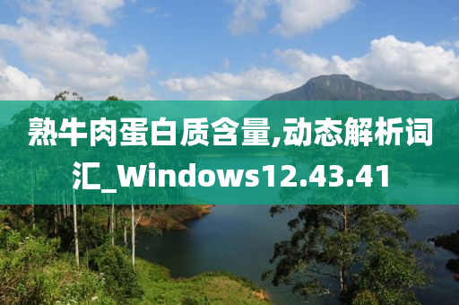 熟牛肉蛋白质含量,动态解析词汇_Windows12.43.41