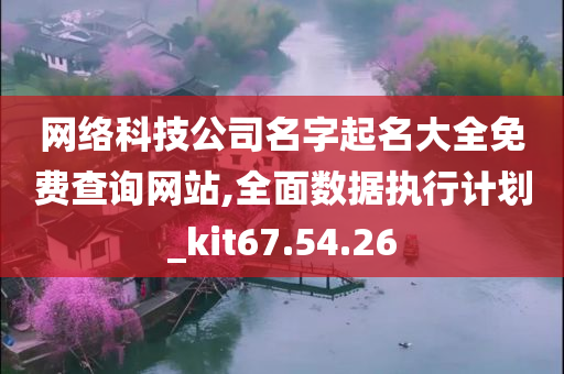 网络科技公司名字起名大全免费查询网站,全面数据执行计划_kit67.54.26