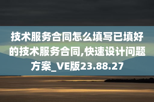 技术服务合同怎么填写已填好的技术服务合同,快速设计问题方案_VE版23.88.27