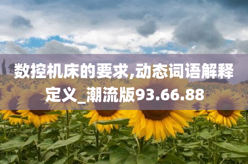 数控机床的要求,动态词语解释定义_潮流版93.66.88