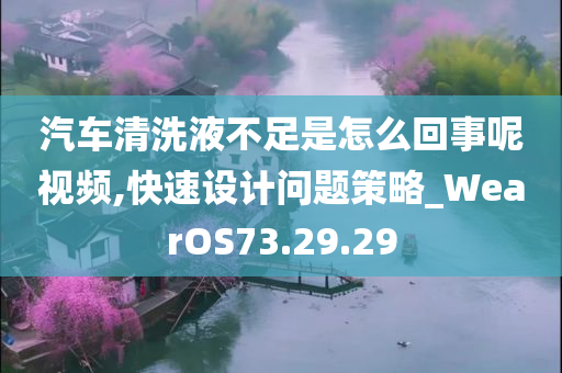 汽车清洗液不足是怎么回事呢视频,快速设计问题策略_WearOS73.29.29