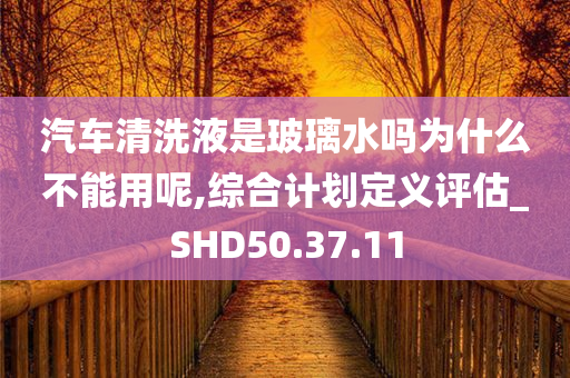 汽车清洗液是玻璃水吗为什么不能用呢,综合计划定义评估_SHD50.37.11