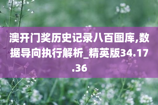 澳开门奖历史记录八百图库,数据导向执行解析_精英版34.17.36