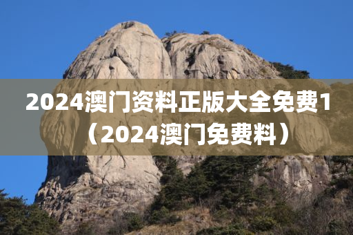 2024澳门资料正版大全免费1（2024澳门免费料）