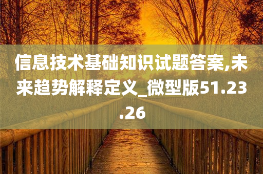 信息技术基础知识试题答案,未来趋势解释定义_微型版51.23.26