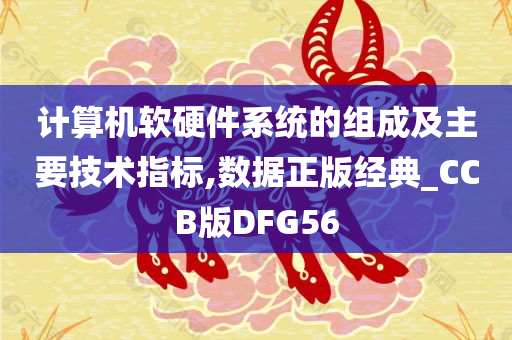 计算机软硬件系统的组成及主要技术指标,数据正版经典_CCB版DFG56