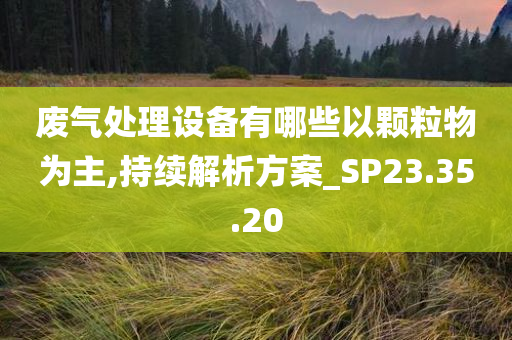 废气处理设备有哪些以颗粒物为主,持续解析方案_SP23.35.20