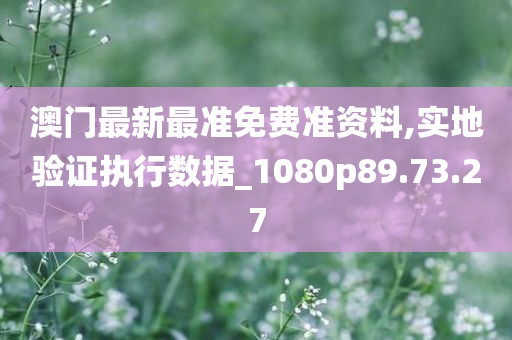 澳门最新最准免费准资料,实地验证执行数据_1080p89.73.27