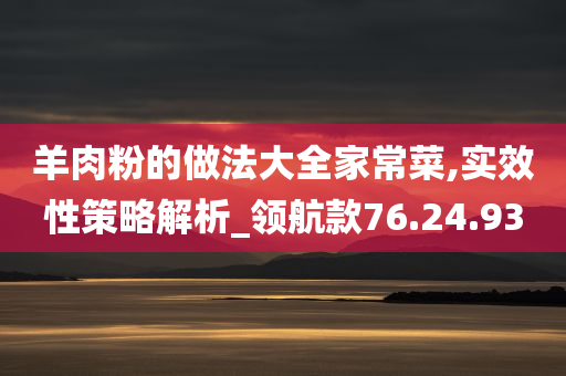 羊肉粉的做法大全家常菜,实效性策略解析_领航款76.24.93