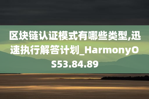 区块链认证模式有哪些类型,迅速执行解答计划_HarmonyOS53.84.89