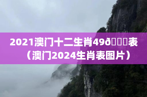 2021澳门十二生肖49🐎表（澳门2024生肖表图片）