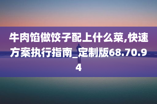 牛肉馅做饺子配上什么菜,快速方案执行指南_定制版68.70.94