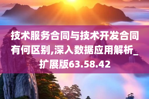 技术服务合同与技术开发合同有何区别,深入数据应用解析_扩展版63.58.42