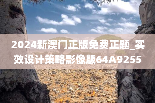 2024新澳门正版免费正题_实效设计策略影像版64A9255