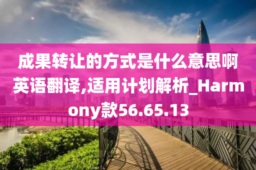 成果转让的方式是什么意思啊英语翻译,适用计划解析_Harmony款56.65.13