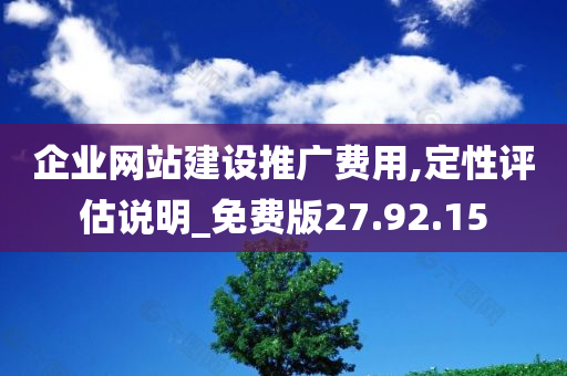 企业网站建设推广费用,定性评估说明_免费版27.92.15