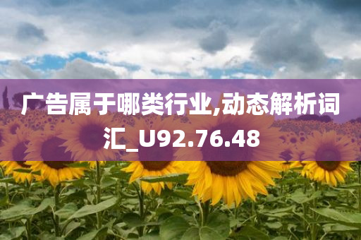 广告属于哪类行业,动态解析词汇_U92.76.48