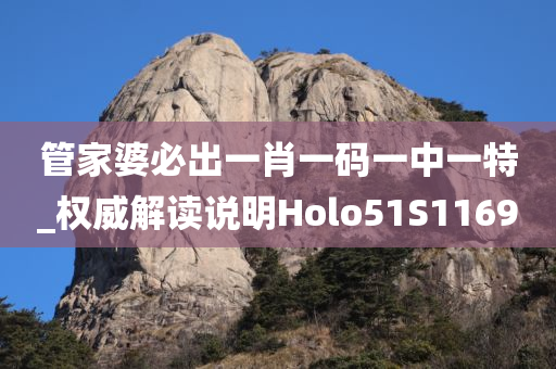 管家婆必出一肖一码一中一特_权威解读说明Holo51S1169