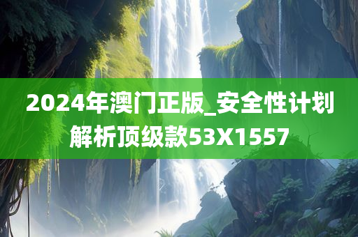 2024年澳门正版_安全性计划解析顶级款53X1557