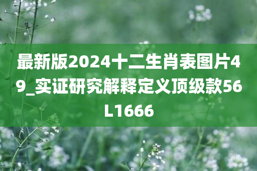 最新版2024十二生肖表图片49_实证研究解释定义顶级款56L1666