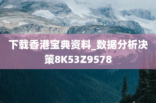 下载香港宝典资料_数据分析决策8K53Z9578