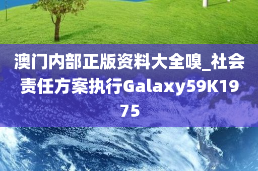 澳门内部正版资料大全嗅_社会责任方案执行Galaxy59K1975