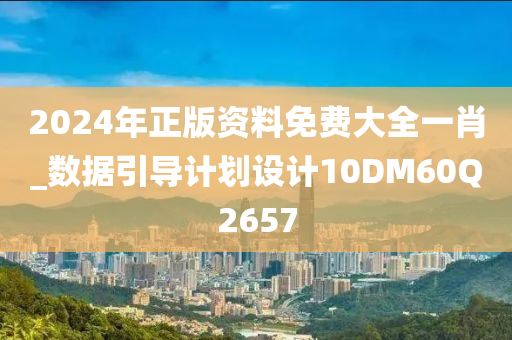 2024年正版资料免费大全一肖_数据引导计划设计10DM60Q2657