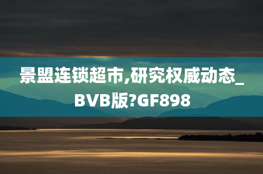 景盟连锁超市,研究权威动态_BVB版?GF898