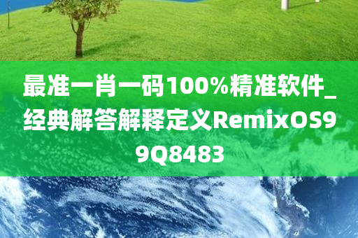 最准一肖一码100%精准软件_经典解答解释定义RemixOS99Q8483