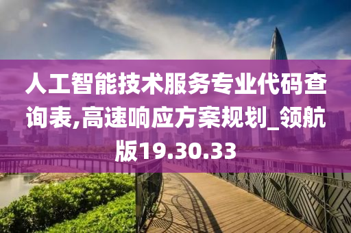 人工智能技术服务专业代码查询表,高速响应方案规划_领航版19.30.33