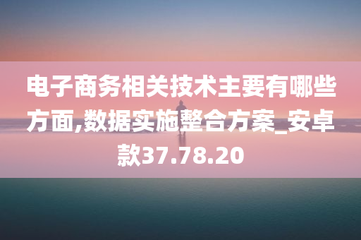 电子商务相关技术主要有哪些方面,数据实施整合方案_安卓款37.78.20