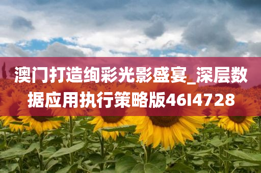 澳门打造绚彩光影盛宴_深层数据应用执行策略版46I4728