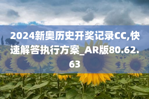 2024新奥历史开奖记录CC,快速解答执行方案_AR版80.62.63