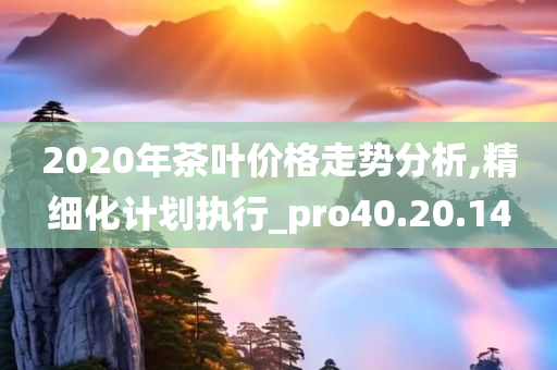 2020年茶叶价格走势分析,精细化计划执行_pro40.20.14