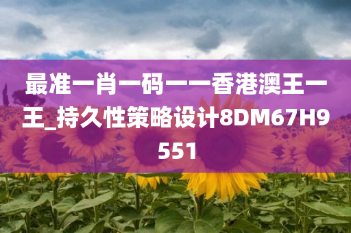 最准一肖一码一一香港澳王一王_持久性策略设计8DM67H9551