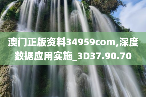 澳门正版资料34959com,深度数据应用实施_3D37.90.70