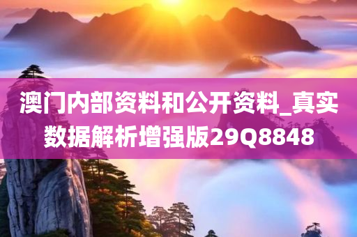 澳门内部资料和公开资料_真实数据解析增强版29Q8848