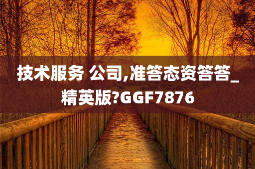 技术服务 公司,准答态资答答_精英版?GGF7876