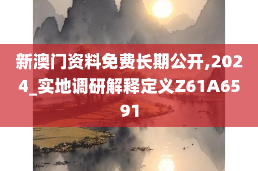 新澳门资料免费长期公开,2024_实地调研解释定义Z61A6591