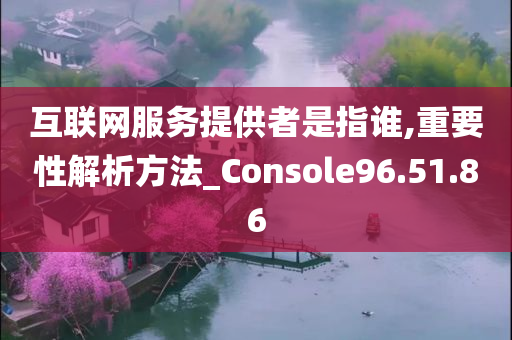 互联网服务提供者是指谁,重要性解析方法_Console96.51.86