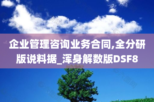 企业管理咨询业务合同,全分研版说料据_浑身解数版DSF8